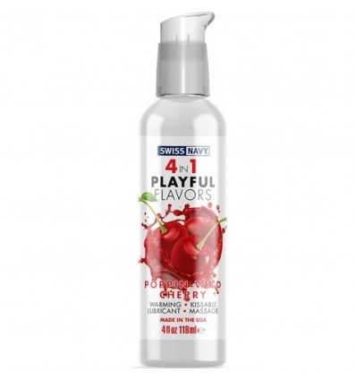 Swiss Navy Playful Flavors Lubricante 4 IN 1 Cerezas