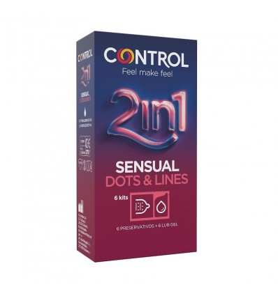 Control Sensual Dots&Line Preservativos 6 Unidades